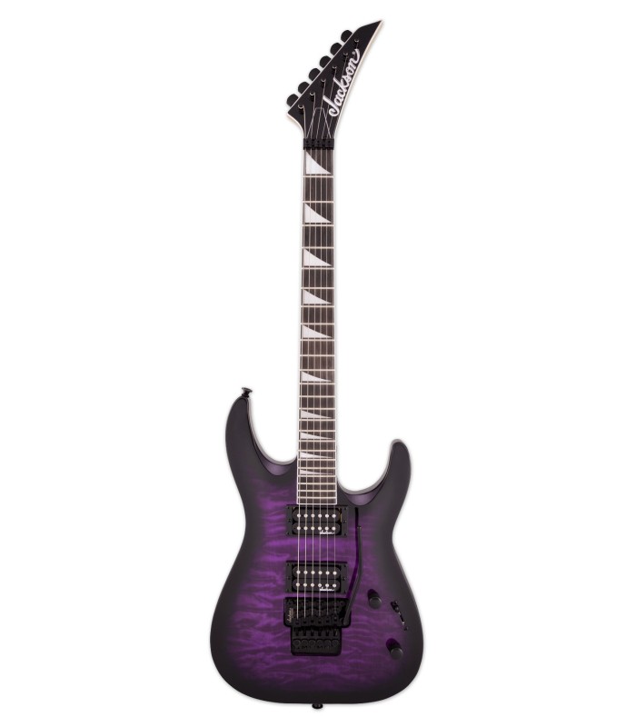 Guitarra eléctrica Jackson modelo JS32Q DKAM Dinky en color púrpura