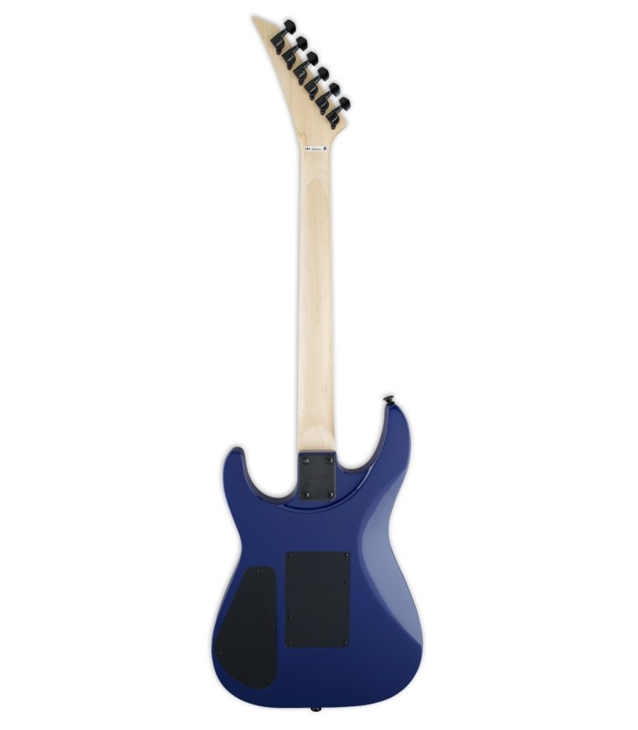 Back of the electric guitar Jackson model JS32Q DKAM Dinky in blue