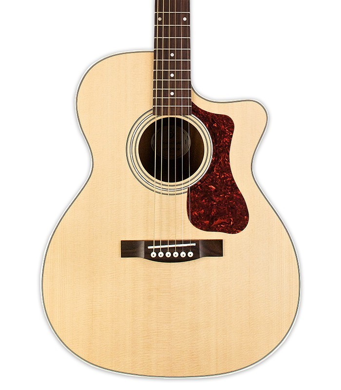 Tapa de la guitarra en abeto de la guitarra electroacústica Guild modelo OM-240CE