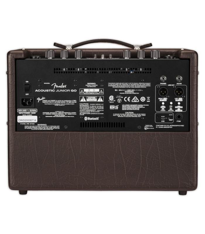 Back with the outputs of the amplifier Fender model Acoustic Junior Go 100W