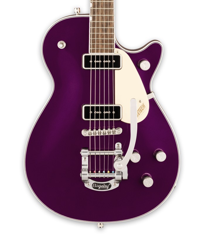 Corpo e captadores da guitarra elétrica Gretsch modelo G5210 P90 Electromatic Jet Single Cut Two 90 Amethist