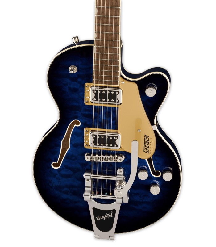 Cuerpo y pastillas de la guitarra eléctrica Gretsch modelo G5655T Electromatic CB JR Bigsby Hudson Sky