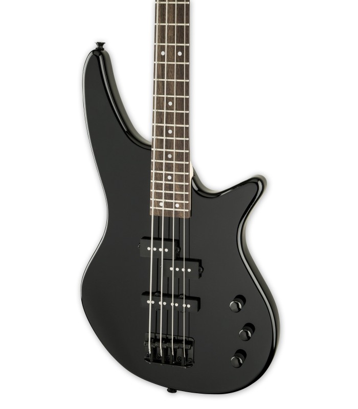 Corpo e captadores da guitarra baixo Jackson modelo JS2 Spectra Gloss Black