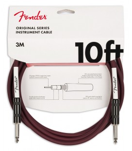 Cable Fender modelo Original Oxblood de 3 metros de longitud para guitarra