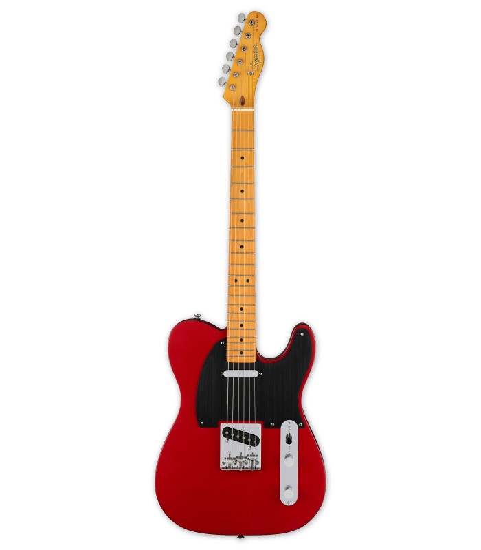 Guitarra eléctrica Fender Squier modelo 40th Anniversary Tele Vintage Edition con acabado Satin Dakota Red