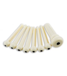 Conjunto de pins Fender em plástico bege para cavalete de guitarra acústica