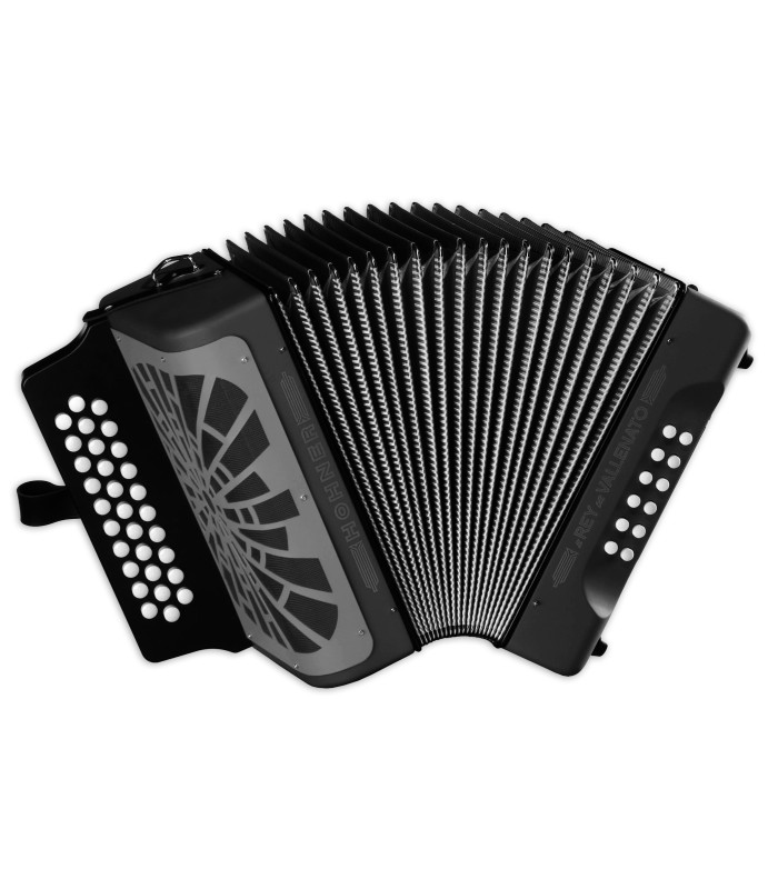 Concertina Hohner model El Rey del Vallenato in black color