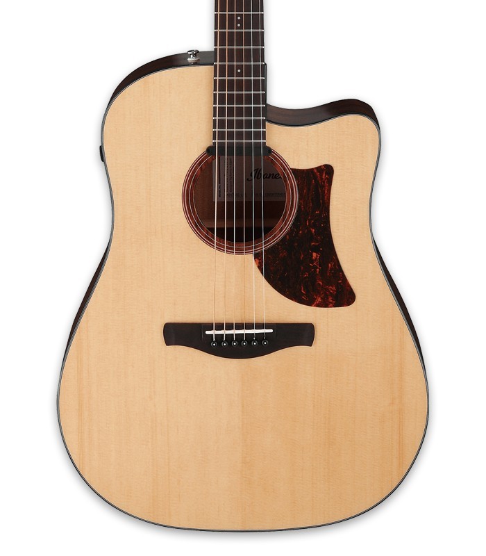 Sitka spruce top of the electroacoustic guitar Ibanez model AAD170CE LGS