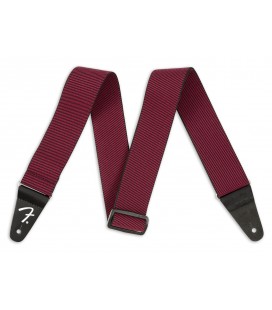 Correia Fender modelo Weighless Tweed Elástica na cor vermelha para guitarra