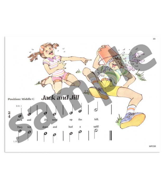 Amostra do livro Bastien Piano for the Young Beginner Primer A WP230