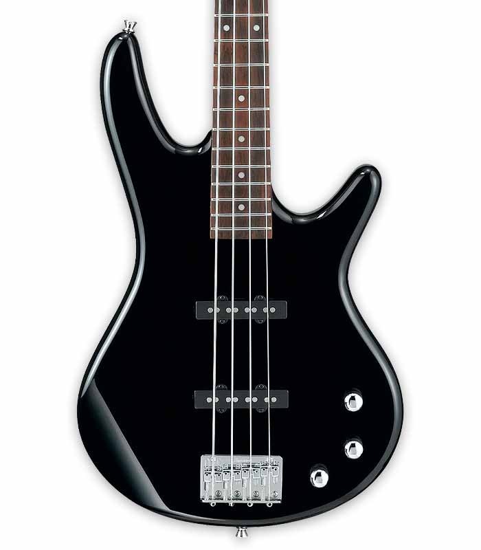 Body and pickups of the bass guitar Ibanez model GSR180 BK