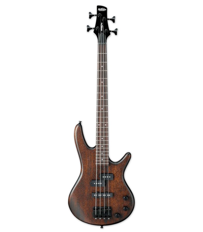 Guitarra baixo Ibanez modelo GSRM20B WNF de 4 cordas com acabamento Walnut Flat
