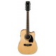 Electroacoustic guitar Ibanez model PF1512ECE NT Dreadnought of 12 strings with natural finish