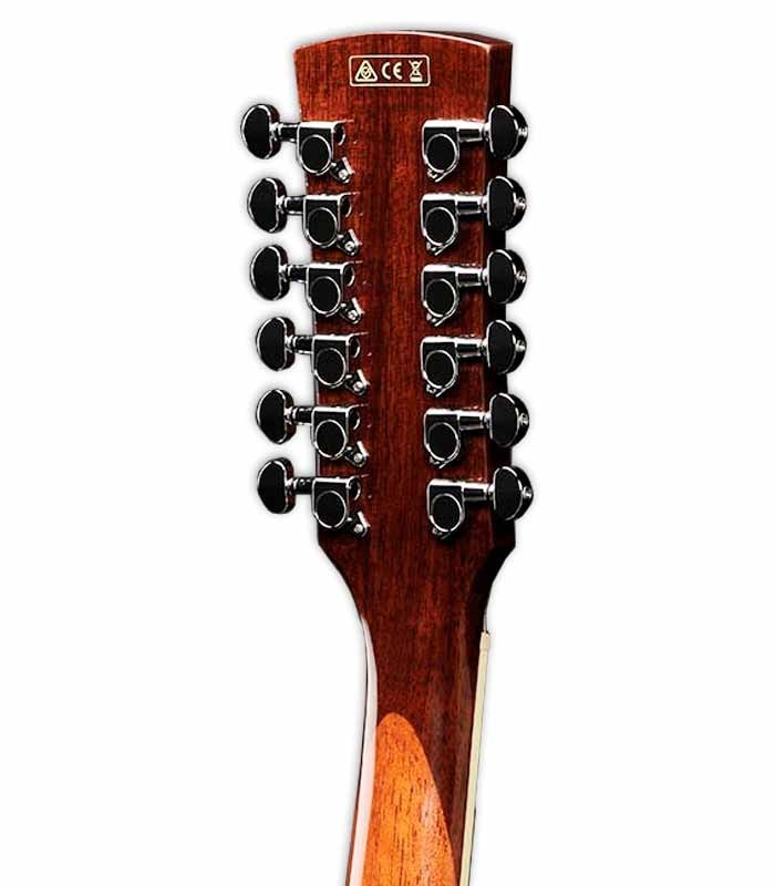 Carrilhões da guitarra eletroacústica Ibanez modelo PF1512ECE NT