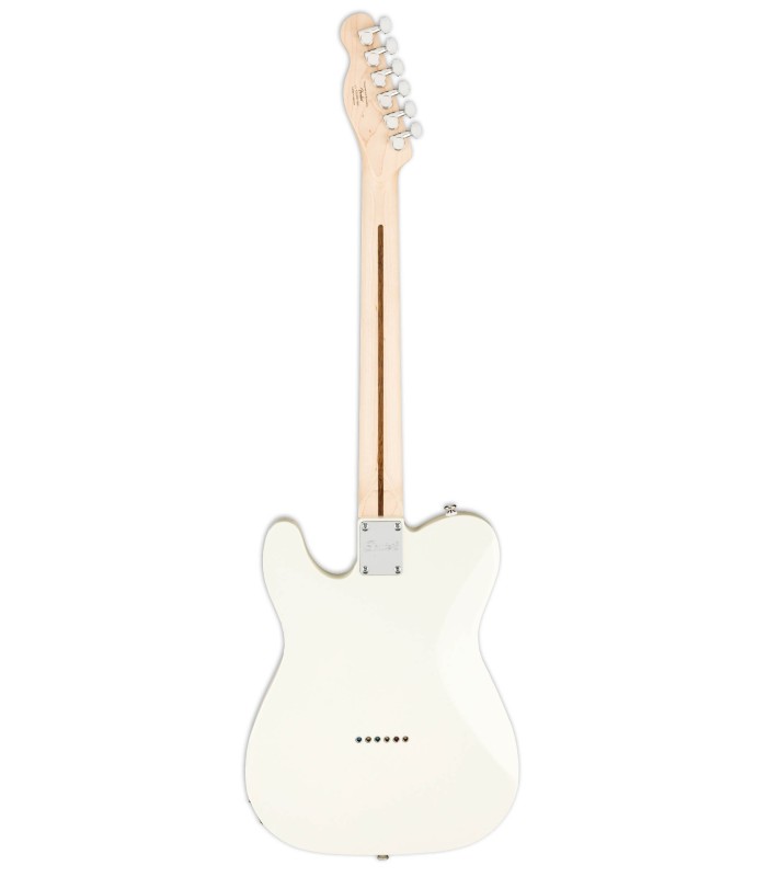 Espalda de la guitarra eléctrica Fender Squier modelo Affinity Telecaster Olympic White