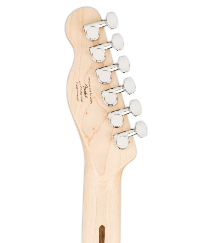 Clavijero de la guitarra eléctrica Fender Squier modelo Affinity Telecaster Olympic White