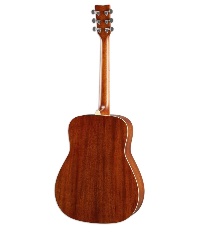 Mahogany back and sides of the folk guitar Yamaha model FG820 natural 