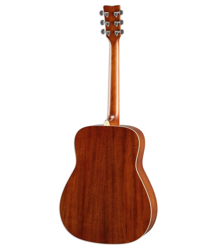 Fundo e ilhargas em mogno da guitarra folk Yamaha modelo FG820 natural