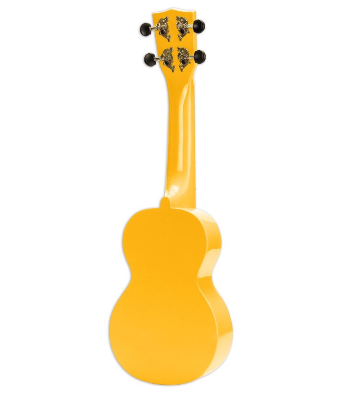 Back and sides of the soprano ukulele Mahalo model MR1YW yellow