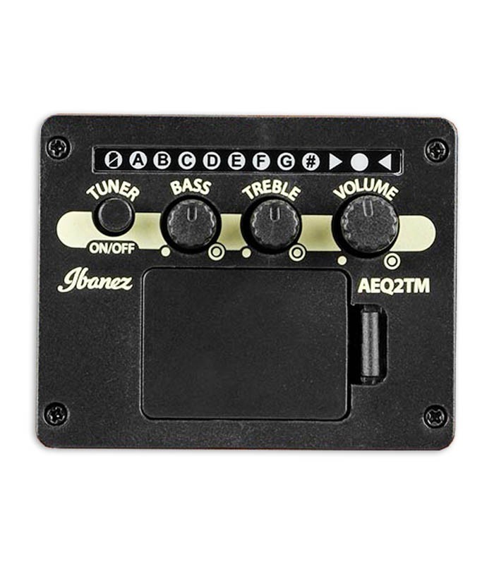 Preamp detail of the electroacoustic guitar Ibanez Talman model TCM50 VBS