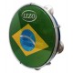 Pandeiro Izzo modelo IZ3438-15 com pele com desenho da bandeira do Brasil