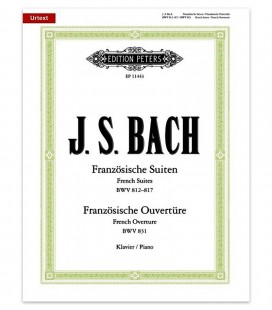 Portada del libro Bach Suites Francesas y Obertura Francesa de la editora Edition Peters