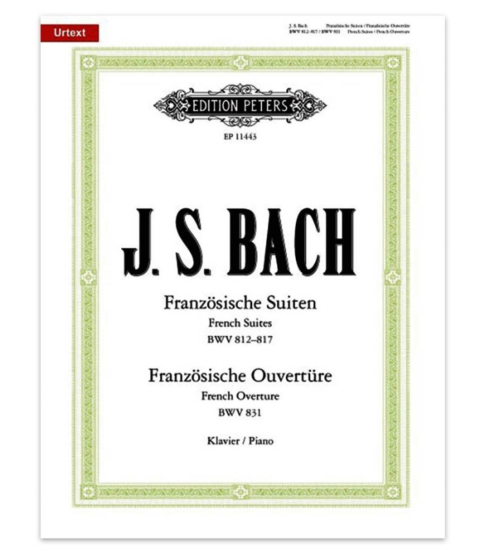 Portada del libro Bach Suites Francesas y Obertura Francesa de la editora Edition Peters