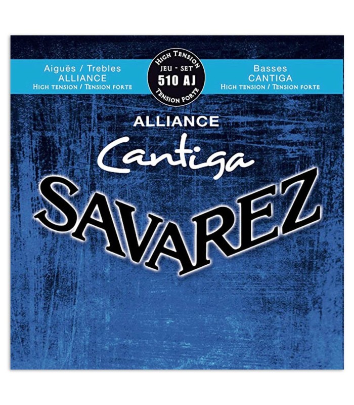 Package cover of the string set Savarez model 510 AJ Cantiga high tension for classical guitar
