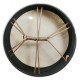 Detalle de la espalda y mango de cuerda del tambor Remo modelo Buffalo Drum E1-0314-00