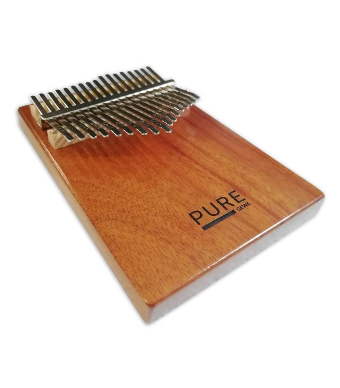 Detalhe do corpo maciço em mogno da kalimba Gewa modelo F835560