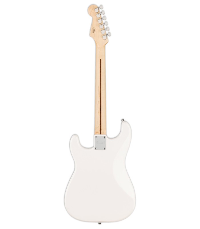 Costas da guitarra elétrica Fender Squier modelo Sonic Strat HT AWT
