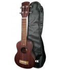 Soprano Ukulele Laka VUS5CH Sapele Chocolate with Bag