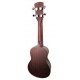Sapele back and sides of the soprano ukulele Laka model VUS5CH