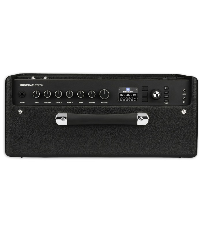Panel de controles del amplificador Fender modelo Mustang GTX50