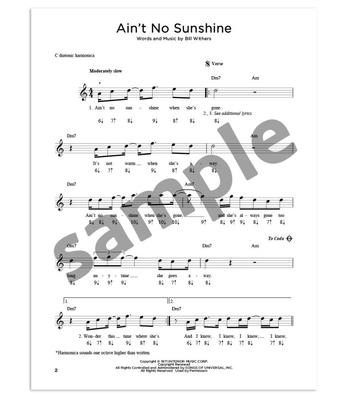 First 50 Songs You Should Play on Harmonica HL book's sample