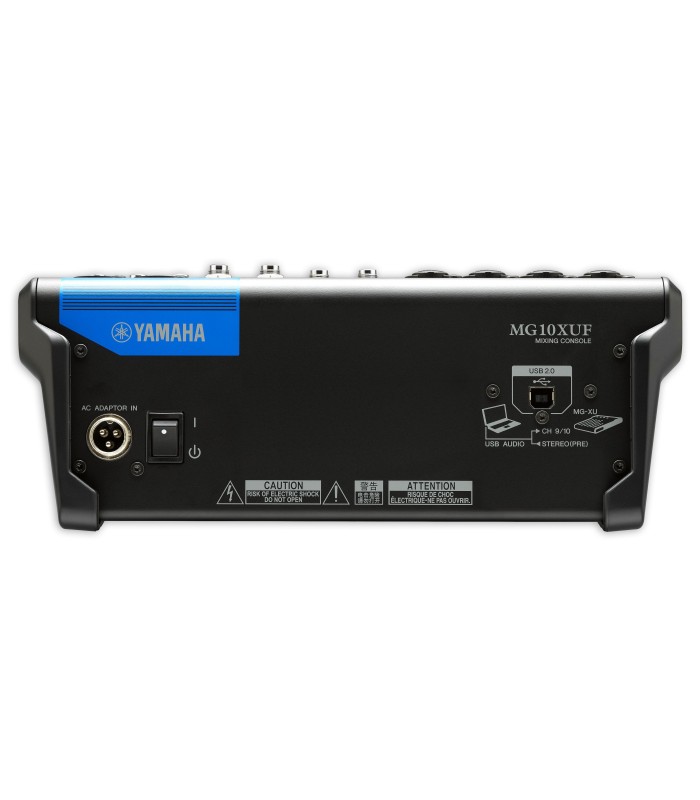 Power supply input and USB output of the mixing console Yamaha model MG10XUF