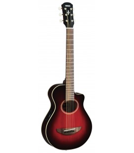 Electroacoustic guitar Yamaha model APXT2 3/4 cutaway in Dark Red Burst finish and with bag