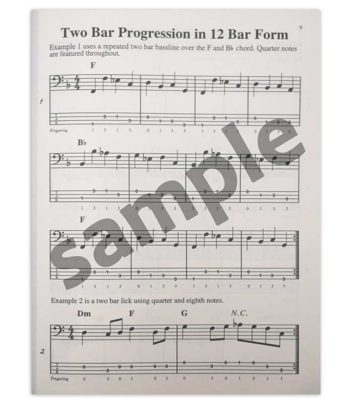 Muestra del libro Blues Bass Licks