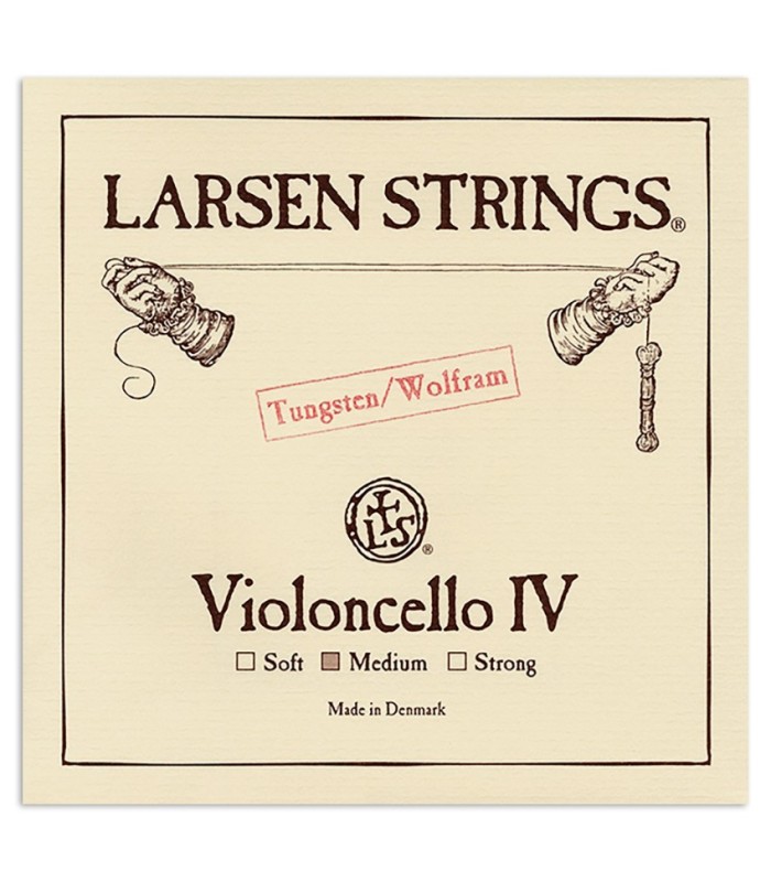 Corda individual Larsen modelo Original 4ª Dó média para violoncelo de tamanho 4/4