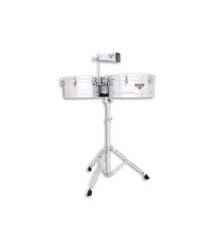 Timbales LP M257 Matador 14 15 Cromado com Suporte