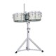 Timbales LP LP257S 14 15 Tito Puente Cromado com Suporte