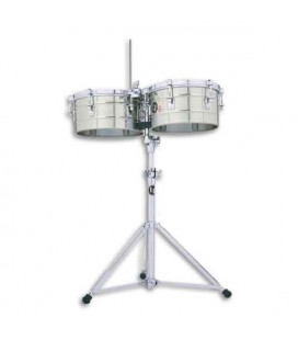 Timbales LP LP257S 14 15 Tito Puente Cromado com Suporte