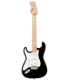 Guitarra eléctrica Fender Squier Sonic Strat con acabado negro para zurdo