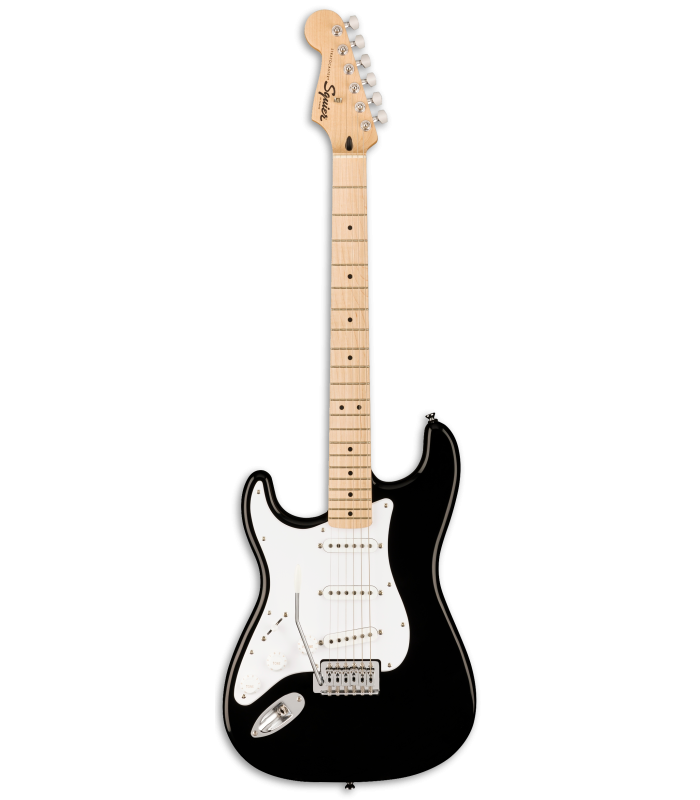 Guitarra elétrica Fender Squier Sonic Strat com acabamento preto para esquerdino