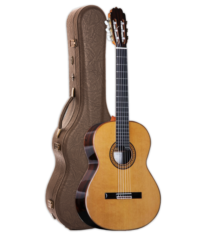 Guitarra clássica Alhambra modelo Profissional Luthier Aniversario com estojo rígido