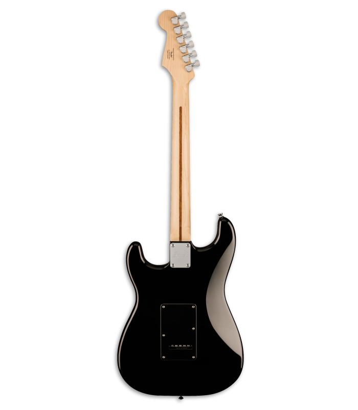 Back of the eletric guitar Fender Squier model Sonic Strat HSS MN Black