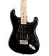 Corpo e captadores da guitarra elétrica Fender Squier modelo Sonic Strat HSS MN Black
