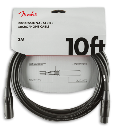 Cabo para microfone Fender modelo Profissional XLR XLR com 4,5 m de comprimento