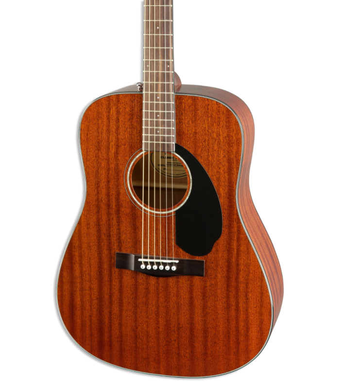 Tapa en caoba de la guitarra folk Fender modelo CD 60 All Mahogany Dreadnought V3