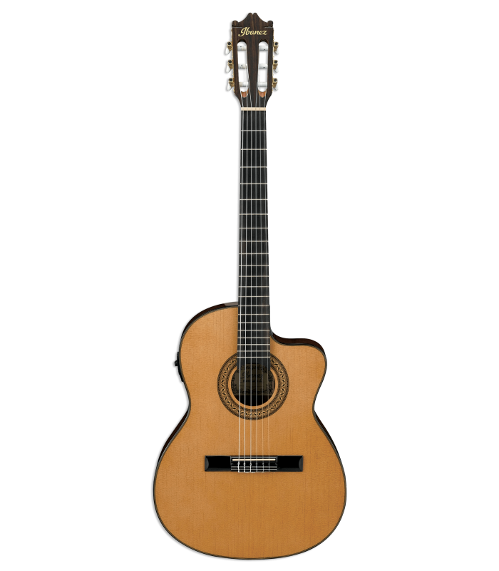 Guitarra clásica Ibanez modelo GA5TCE AM con cuerpo estrecho y con ecualizador